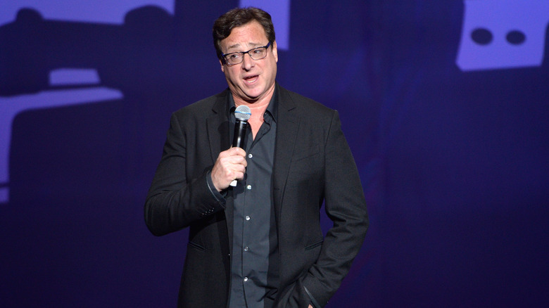 Bob Saget performing stand-up