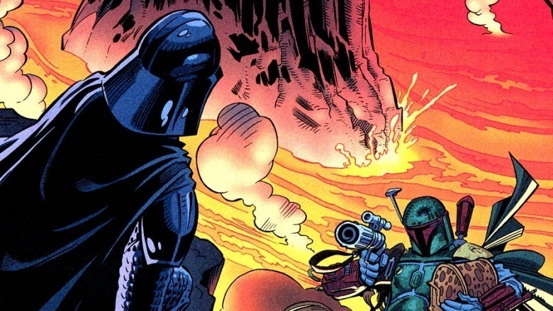 Darth Vader and Boba Fett in Star Wars comics