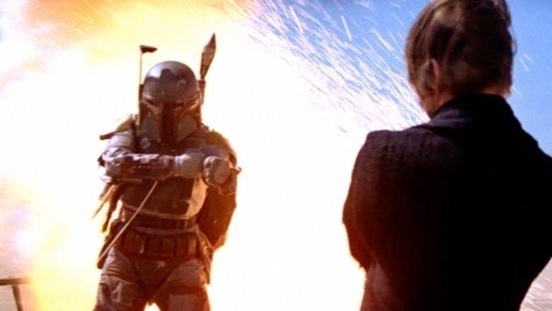 Boba Fett and Luke Skywalker in "Return of the Jedi"