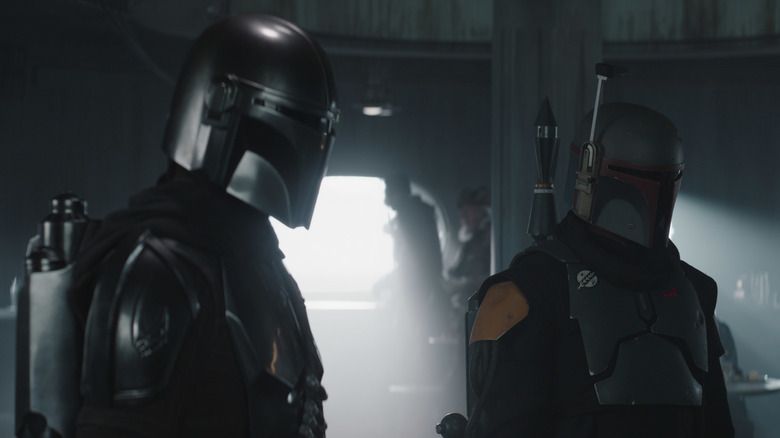 Din Djarin and Boba Fett in season 2 of The Mandalorian