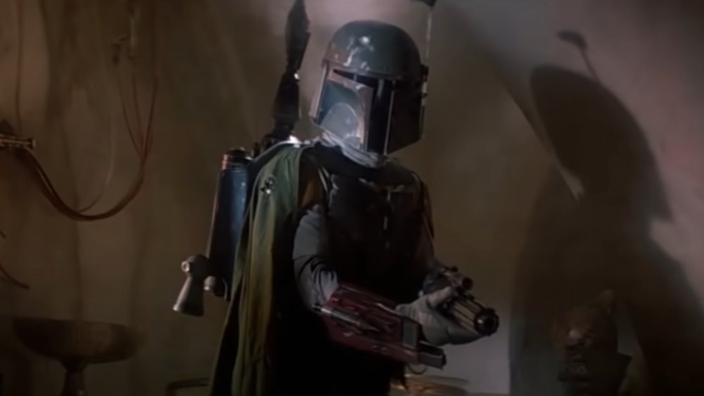 Boba Fett preparing to blast in Star Wars: Return of the Jedi