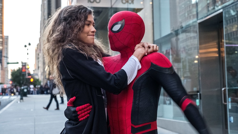 Zendaya and Tom Holland play MJ and Spider-Man getting cozy in Spider-Man: Far From Home