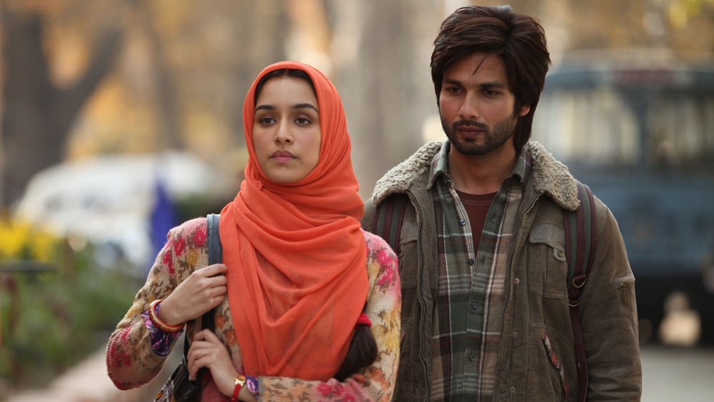 Shahid Kapoor as Haider Meer and Shraddha Kapoor as Arshia Lone in Haider