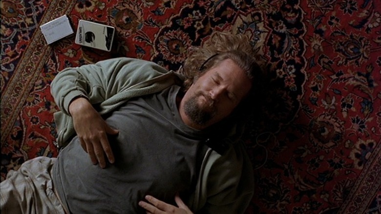 The Dude lying on a carpet