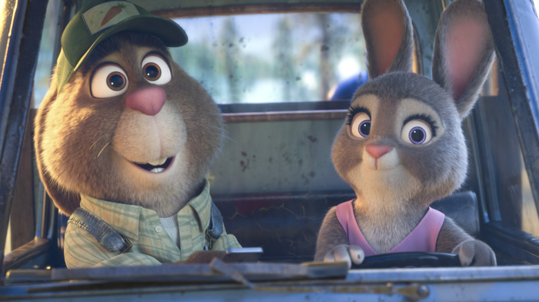 Stu Hopps and Bonnie Hopps in truck in Zootopia+