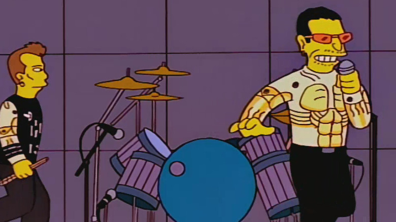 U2 performing on The Simpsons