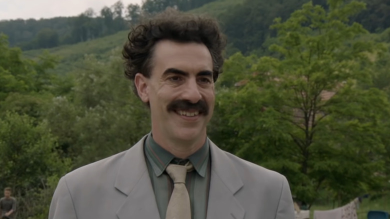 Borat smiling