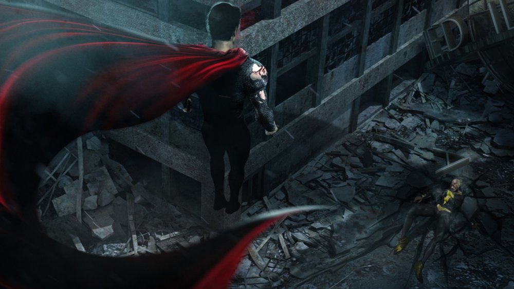 Superman and Black Adam art from BossLogic