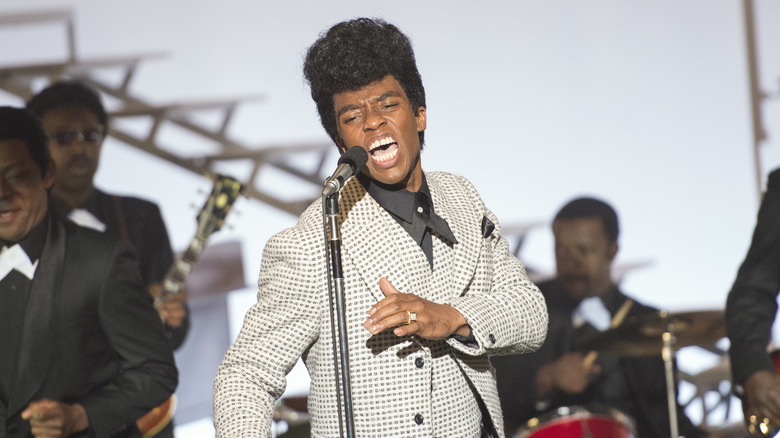 James Brown singing with band