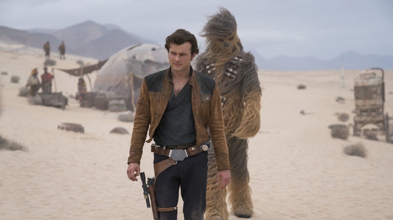 Han and Chewie in desert