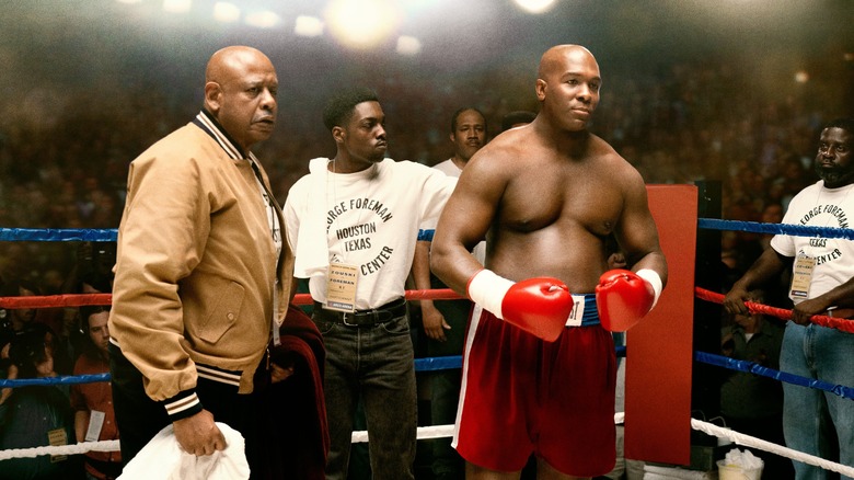 Doc and George in the ring in "Big George Foreman"