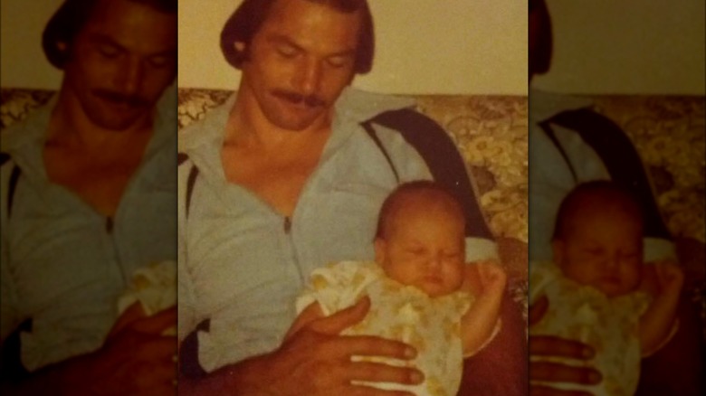 Baby Brandi with her father