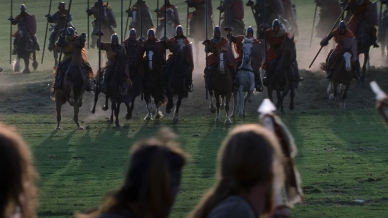 English horses charging Scots