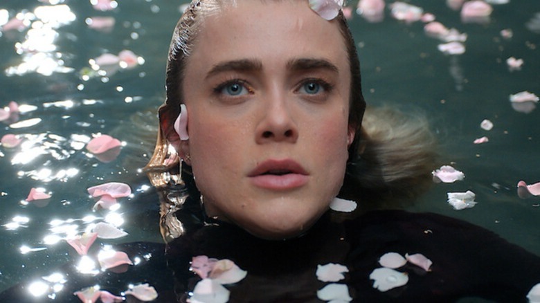 Melissa Roxburgh in cherry blossoms