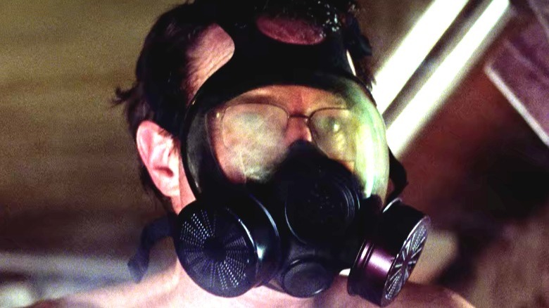 Walter White with a gask mask