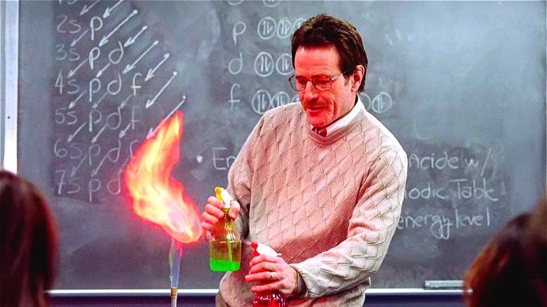 Walter White teaching chemistry