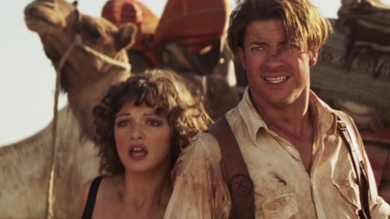 Rachel Weisz and Brendan Fraser in The Mummy