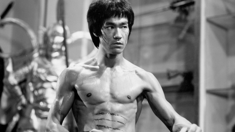 Bruce Lee glowering