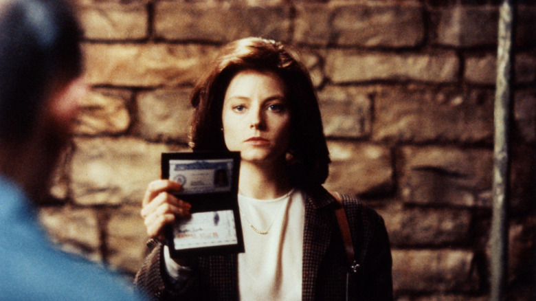 Jodie Foster holding ID