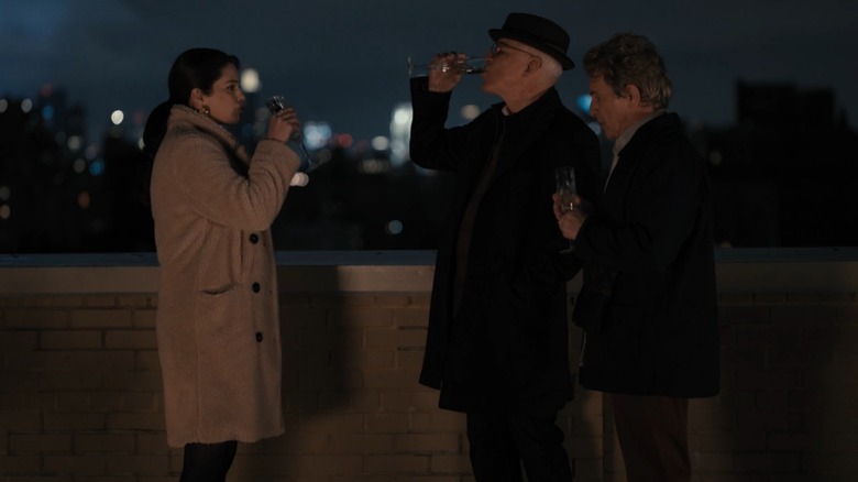 Mabel, Charles, and Oliver drinking