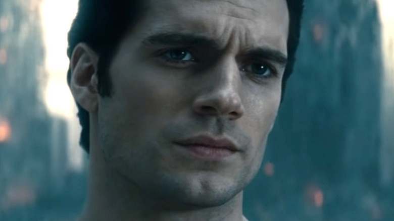 Superman looking thoughtful