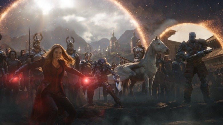 Scarlet Witch with Valkyrie and Korg