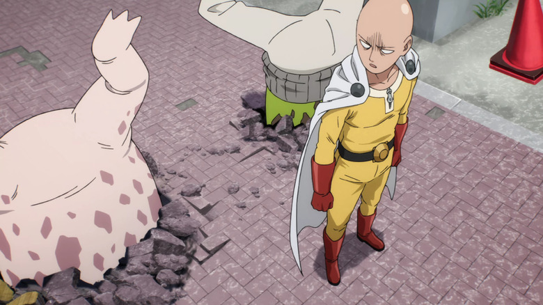 Saitama looks down at the bodies