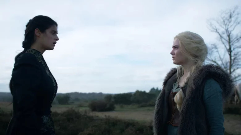 Yennefer and Ciri facing off