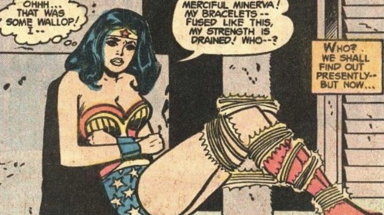 Wonder Woman is tied up