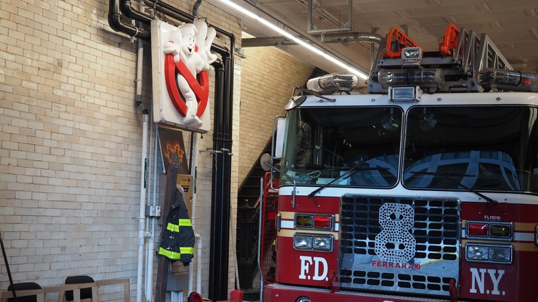 Inside Ghostbusters station 