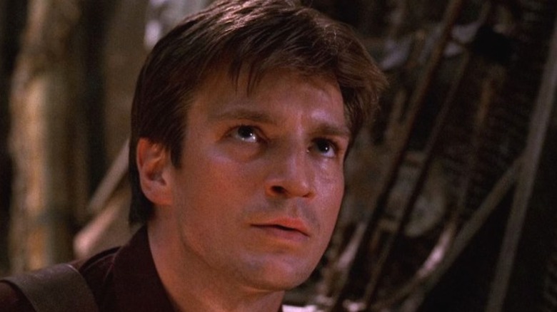 Nathan Fillion looks up