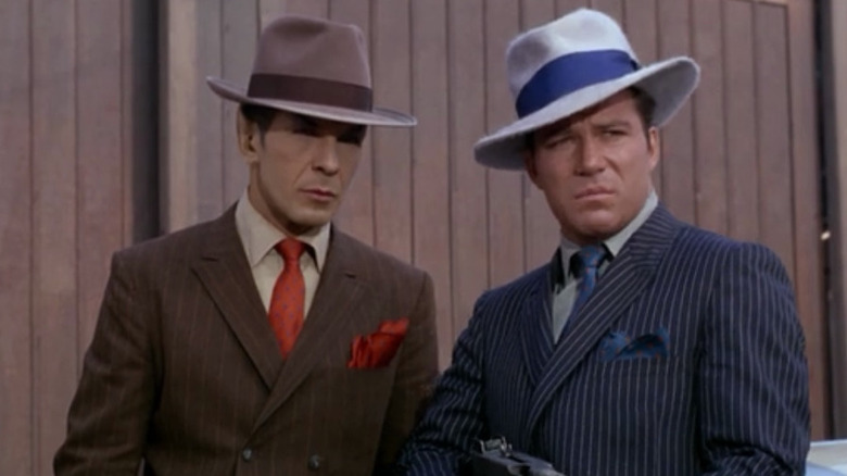 Kirk and Spock as gangsters