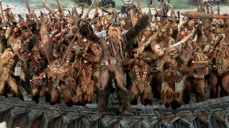 Wookiees on Kashyyyk in Revenge of the Sith