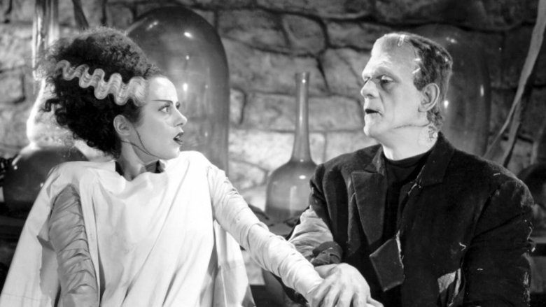 Boris Karloff and Elsa Lanchester in Bride of Frankenstein