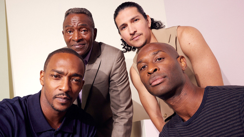 Anthony Mackie, Carl Lumbly, Danny Ramirez, and Julius Onah smiling