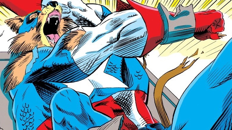 Cap transforms into Capwolf