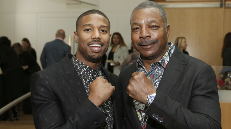 Michael B. Jordan with Carl Weathers