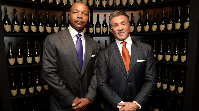 Carl Weathers and Sylvester Stallone together