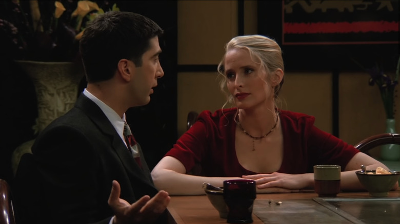 Jane Sibbett and David Schwimmer on Friends