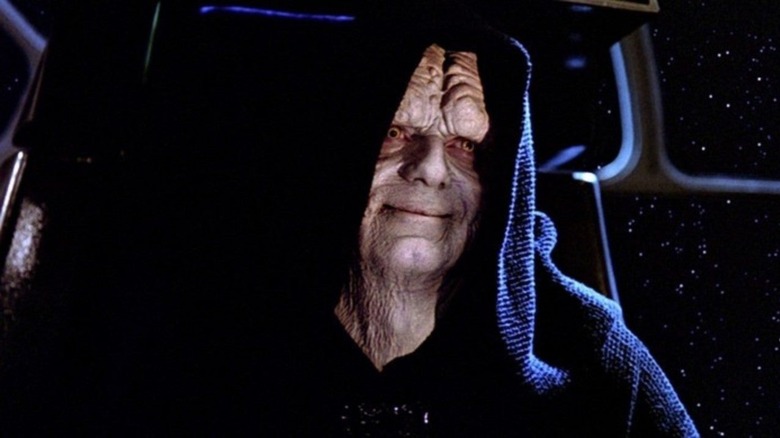 Emperor Palpatine smiling creepily