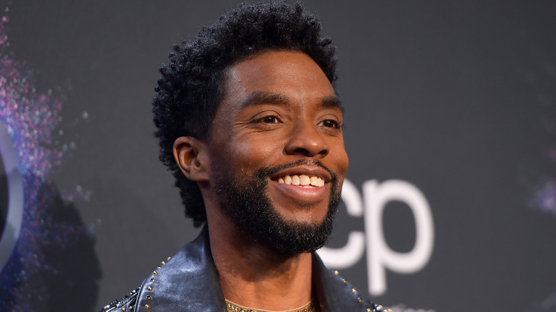 Chadwick Boseman smiling