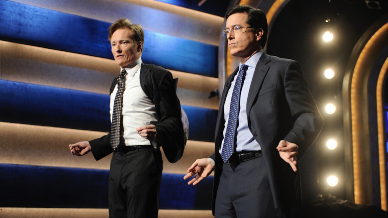 Conan O'Brien and Stephen Colbert