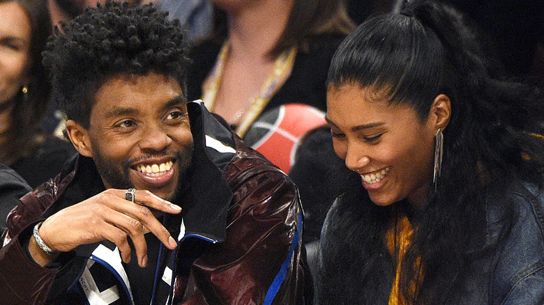 Chadwick Boseman and his wife Taylor Simone Ledward