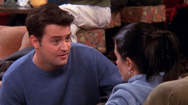 Friends Chandler talking to Monica