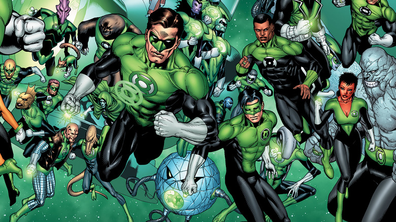 Green Lantern Corps flying