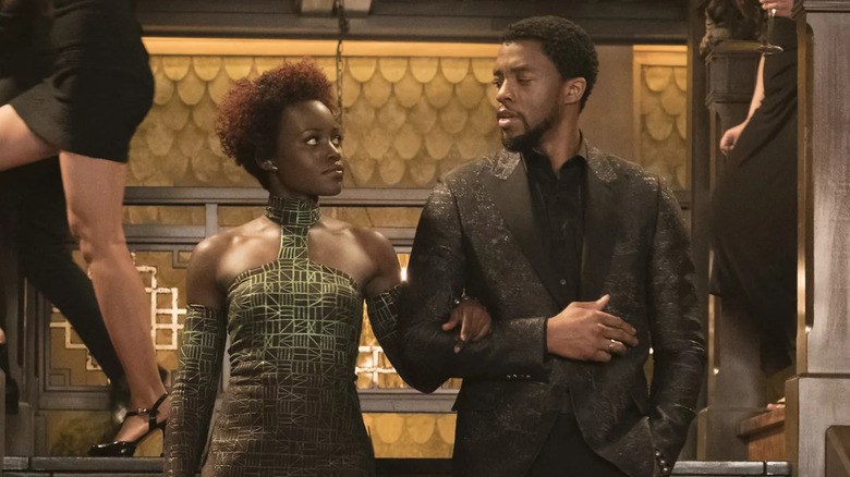 T'Challa and Nakia walking together