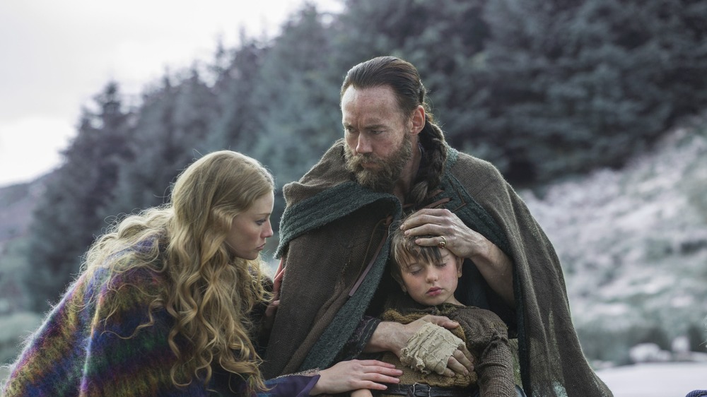 Harbard and Aslaug with boy