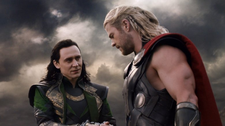 Tom Hiddleston and Chris Hemsworth in Thor: The Dark World