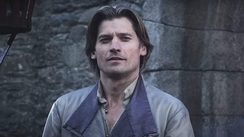 Jaime Lannister wearing grey coat