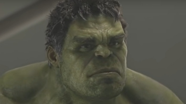 Hulk grimaces